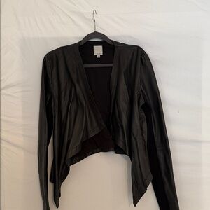 Halogen Black Leather Jacket for Women